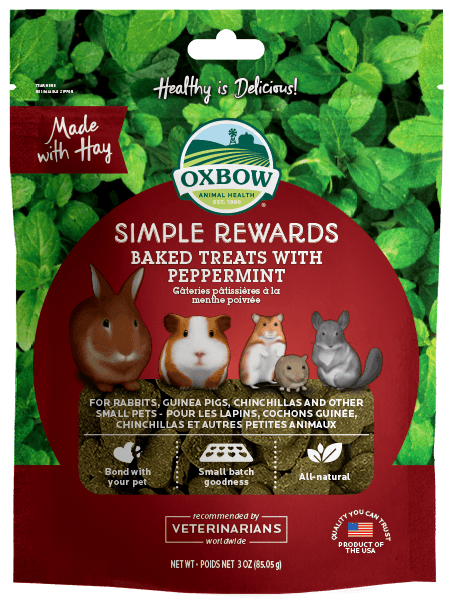 Oxbow Simple Rewards Baked Treats with Peppermint for Small Animals 3oz