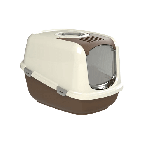 PeeWee EcoDOME Cat Litter Tray Brown/Ivory