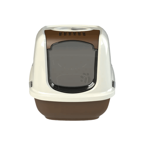 PeeWee EcoDOME Cat Litter Tray Brown/Ivory - Image 3