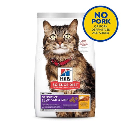 Hill's Science Diet Adult Sensitive Stomach & Skin cat food (2 Sizes)