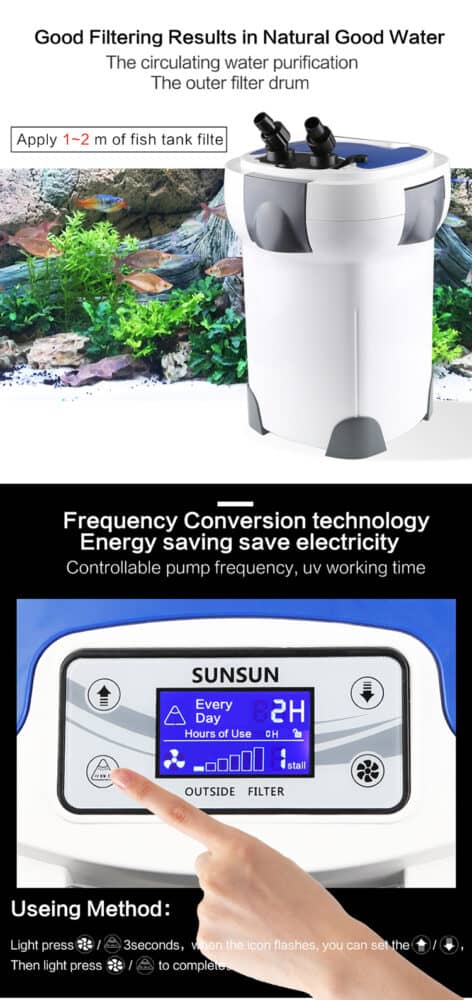 SG Stock: SunSun HW-3000 UV 9W External Canister Filter White - Image 9