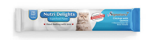 Signature7 Nutri Delights Superfood Puree Chicken With Quinoa & Glucosamine (Friday) Cat Treats 60g - Image 2