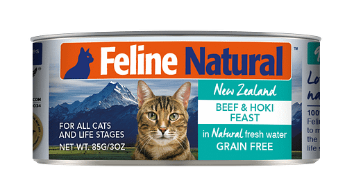 Feline Natural Beef & Hoki Feast Canned food for Cats (2 Sizes)
