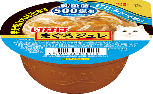 Ciao Soft Jelly Cup With Lactic Acid Bacteria Cat Treats 65g (Chicken Fillet & Dried Bonito)