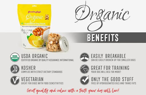 Grandma Lucy's Organic Lemon Honey Oven Baked Dog Treats