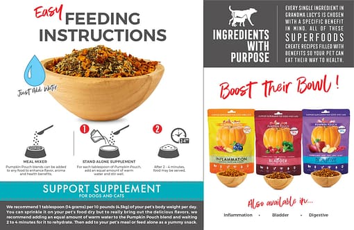 Grandma Lucy's Pumpkin Pouch Skin & Coat Freeze-Dried Dog & Cat Food