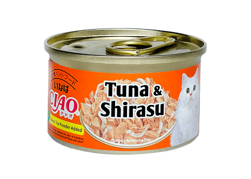 CIAO White Meat Tuna with Shirasu in Jelly Food for Cats 85g