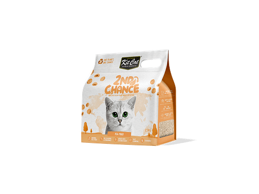 Kit Cat 2nd Chance 100% Recycled Plant-Based Clumping Cat Litter - Pea Fiber (2.5KG)