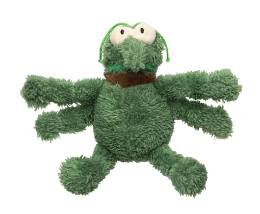 FuzzYard Plush Dog Toy - Scratchy Green Flea Small