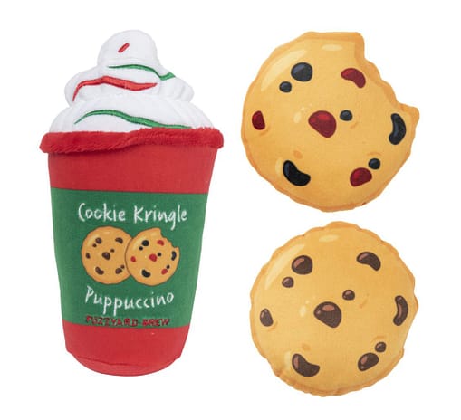 FuzzYard Howlidays Plush Dog Toy - Puppuccino & Cookies (3pk)