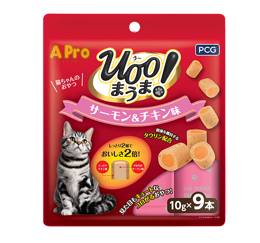 SmartHeart A-Pro Mini Roll Cat Treats - Salmon & Chicken [10g x 9]