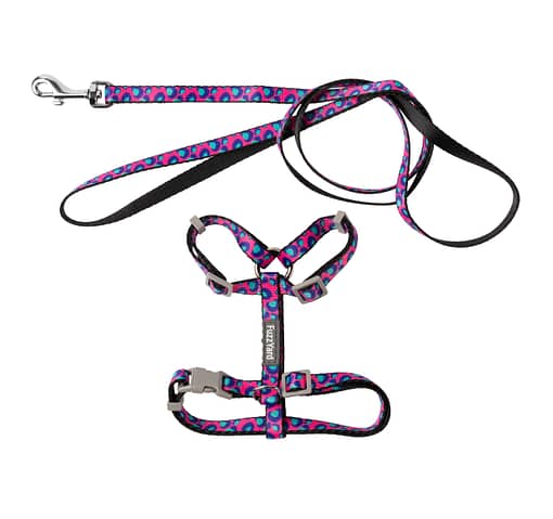 Fuzzyard Cat Walking Set - Wild One - Bubblegum