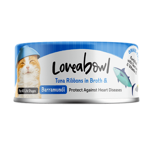 Loveabowl Tuna Ribbons in Broth with Barramundi Wet Food for Cat 70g
