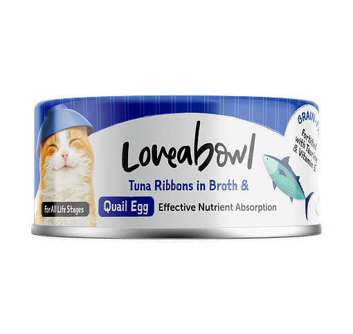 Loveabowl Tuna Ribbons in Broth with Quail Egg Wet Food for Cat 70g