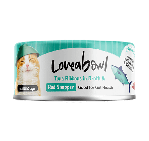 Loveabowl Tuna Ribbons in Broth with Red Snapper Wet Food for Cat 70g