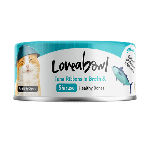 Loveabowl Tuna Ribbons in Broth with Shirasu Wet Food for Cat 70g