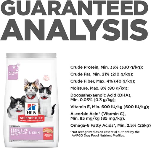 Hill's Science Diet Feline Kitten Sensitive Stomach & Skin Salmon & Rice 3.5lb - Image 10
