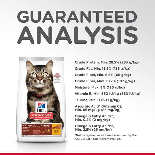 Hill's Science Diet Adult 7+ Feline Mature Adult Hairball Control 1.58kg(3.5lbs) - Image 5