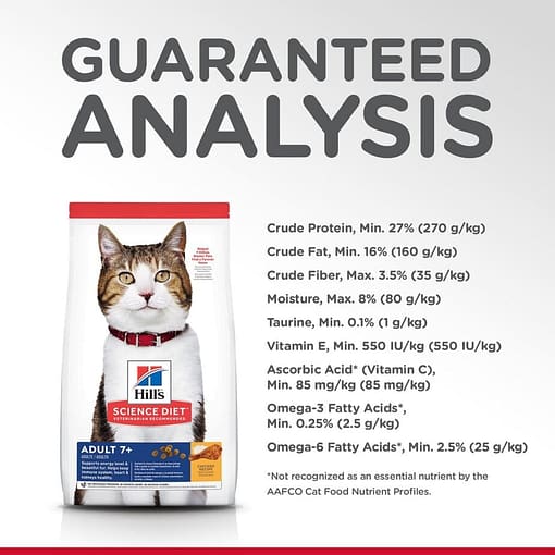 Hill's Science Diet Feline Adult 7+ Chicken Recipe Dry Cat Food (3 Sizes) - Image 5