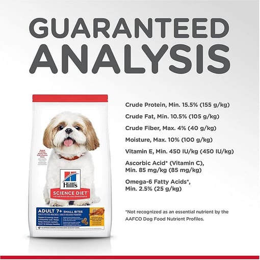 Hill's Science Diet Adult 7+ Small Bites Chicken Meal, Barley & Rice Recipe dog food (2 Sizes) - Image 5