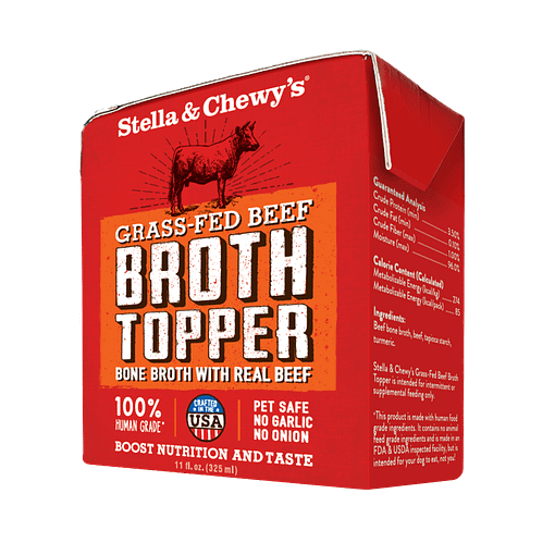 Stella & Chewy’s Grass-Fed Beef Broth Topper Wet Dog Food 11 fl oz