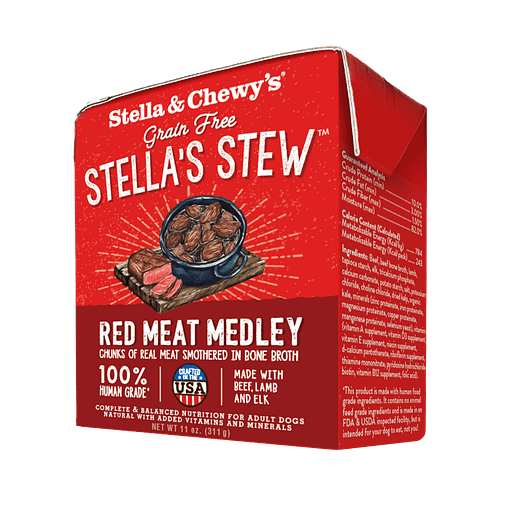 Stella & Chewy’s Red Meat Medley (Beef, Lamb & Elk) Stella's Stew Grain Free Wet Dog Food 11oz
