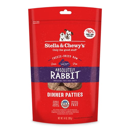  Stella & Chewy's Absolutely Rabbit Freeze-Dried Raw Dinner Patties 14oz