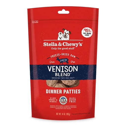  Stella & Chewy's Venison Blend Freeze-Dried Raw Dinner Patties 14oz