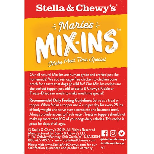 Stella & Chewy’s  Marie's Mix-Ins Cage-Free Chicken & Pumpkin Wet Dog Food 5.5oz - Image 2