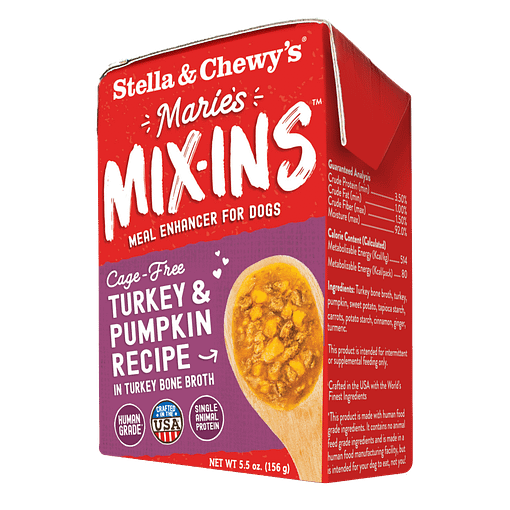 Stella & Chewy’s Marie's Mix-Ins Cage-Free Turkey & Pumpkin Wet Dog Food 5.5oz