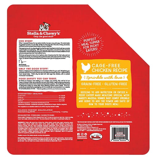  Stella & Chewy's Marie's Magical Dinner Dust Duck Duck, Goose Freeze-Dried Raw Dog Food 7oz - Image 2