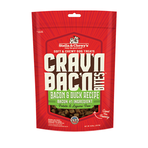 Stella & Chewy's Crav’n Bac’n Bites Bacon & Duck Recipe Dog Treats 8.25oz