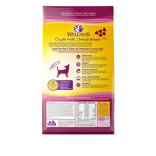 Wellness Complete Health Small Breed Senior Dog - Turkey & Peas 4lb