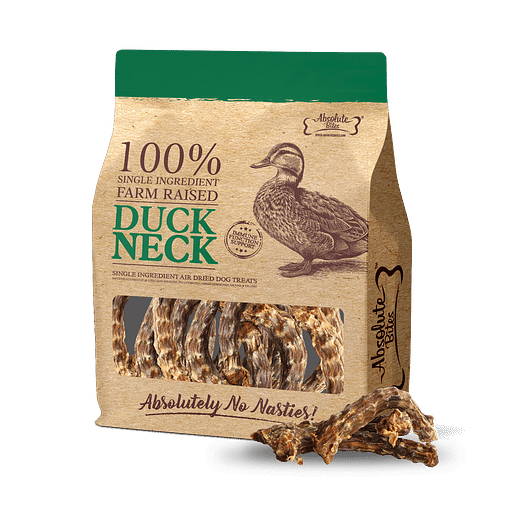 Absolute Bites Single Ingredient Air Dried Treats for Dogs - Duck Neck 300g