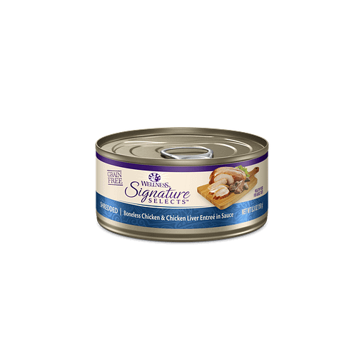 Wellness Signature Shredded Chicken & Chicken Liver Entrée for Cat 5.3oz