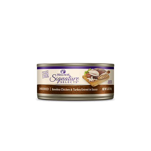 Wellness Signature Shredded Chicken & Turkey Entrée for Cat 5.3oz
