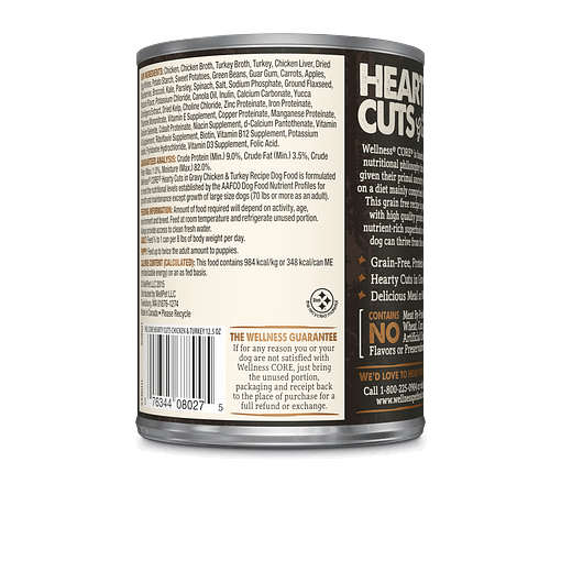 Wellness Core Hearty Cuts for Dog – Chicken & Turkey 12.5oz