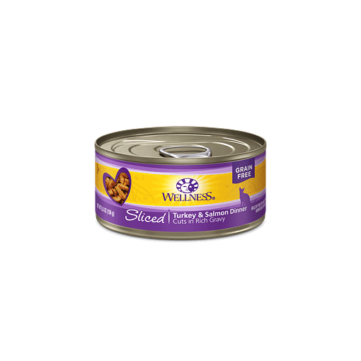 Wellness Sliced Turkey & Salmon Dinner Cat Food 5.5oz
