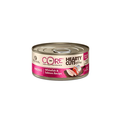 Wellness Core Hearty Cuts in Gravy for Cat – Shredded Whitefish & Salmon 5.5oz