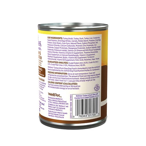 Wellness Stews Grain-Free – Turkey & Duck Wet Dog Food 12.5oz - Image 2