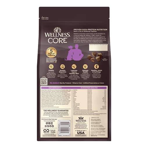 Wellness Core Grain-Free for Senior (Deboned Turkey, Chicken Meal & Turkey Meal) Dry Dog Food (3 Sizes) - Image 2