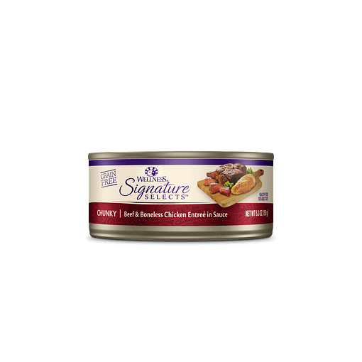 Wellness Signature Chunky Beef & White Meat Chicken Entrée for Cat 5.3oz