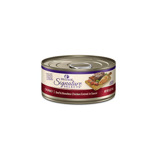Wellness Signature Chunky Beef & White Meat Chicken Entrée for Cat 5.3oz
