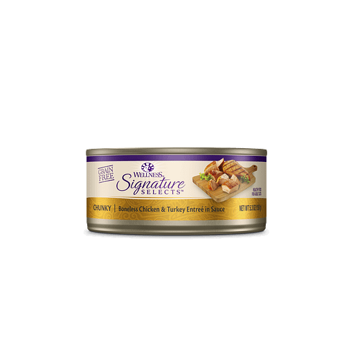Wellness Signature Chunky Turkey & Chicken Entrée for Cat 5.3oz