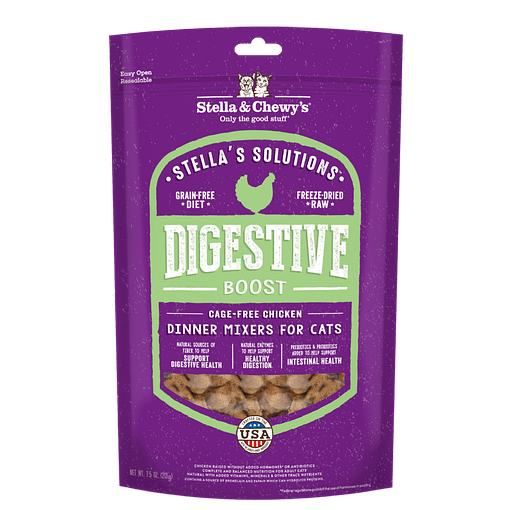 Stella & Chewy's Stella's Solutions Digestive Boost Chicken Freeze-Dried Raw Cat Food, 7.5oz