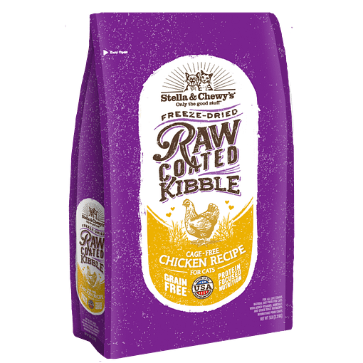 Stella & Chewy's Raw Coated Kibble Cage-Free Chicken Recipe Freeze Dried Cat Food (2 Sizes)