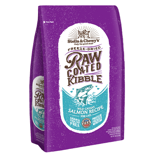 Stella & Chewy's Raw Coated Kibble Wild-Caught Salmon Recipe Freeze Dried Cat Food (2 Sizes)