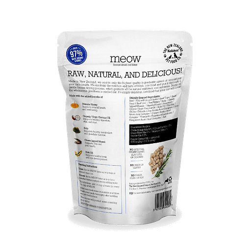 MEOW F/D Raw Beef & Hoki Cat Treats 50g