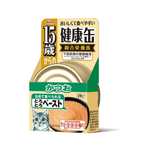 Aixia Kenko-Can >15yrs - Skipjack Tuna Paste Wet Food for Cats 40g