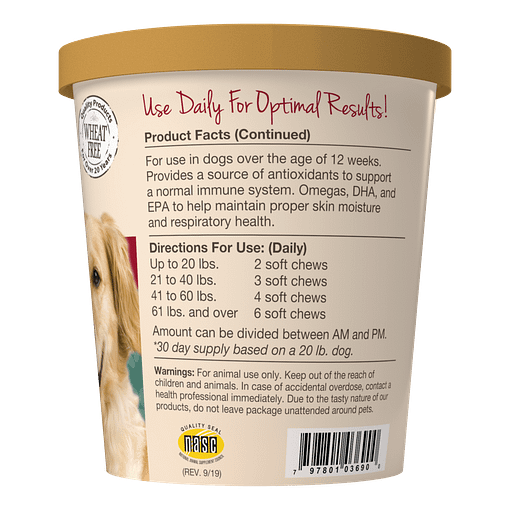 NaturVet Aller-911 Allergy Aid Plus Antioxidants for Dog 70ct